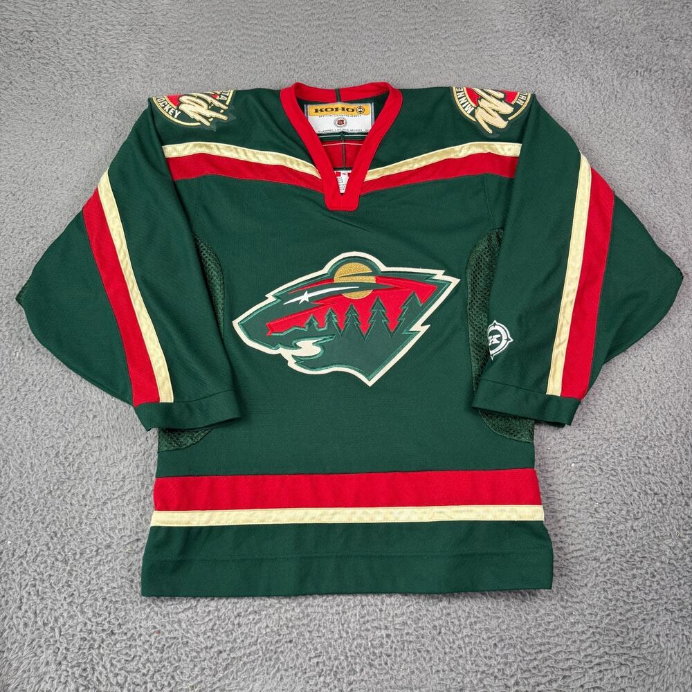 Minnesota Wild Vintage Koho Jersey Mens S Green Canadian Stitched NHL Y2K